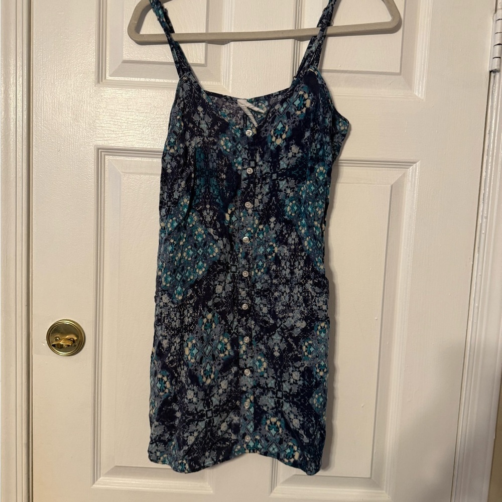 Aeropostale Blue and Teal Buttoned Top